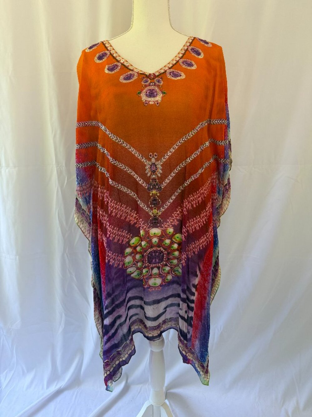 Al Jaber Gallery Rhinestone Jeweled Swim cover Up